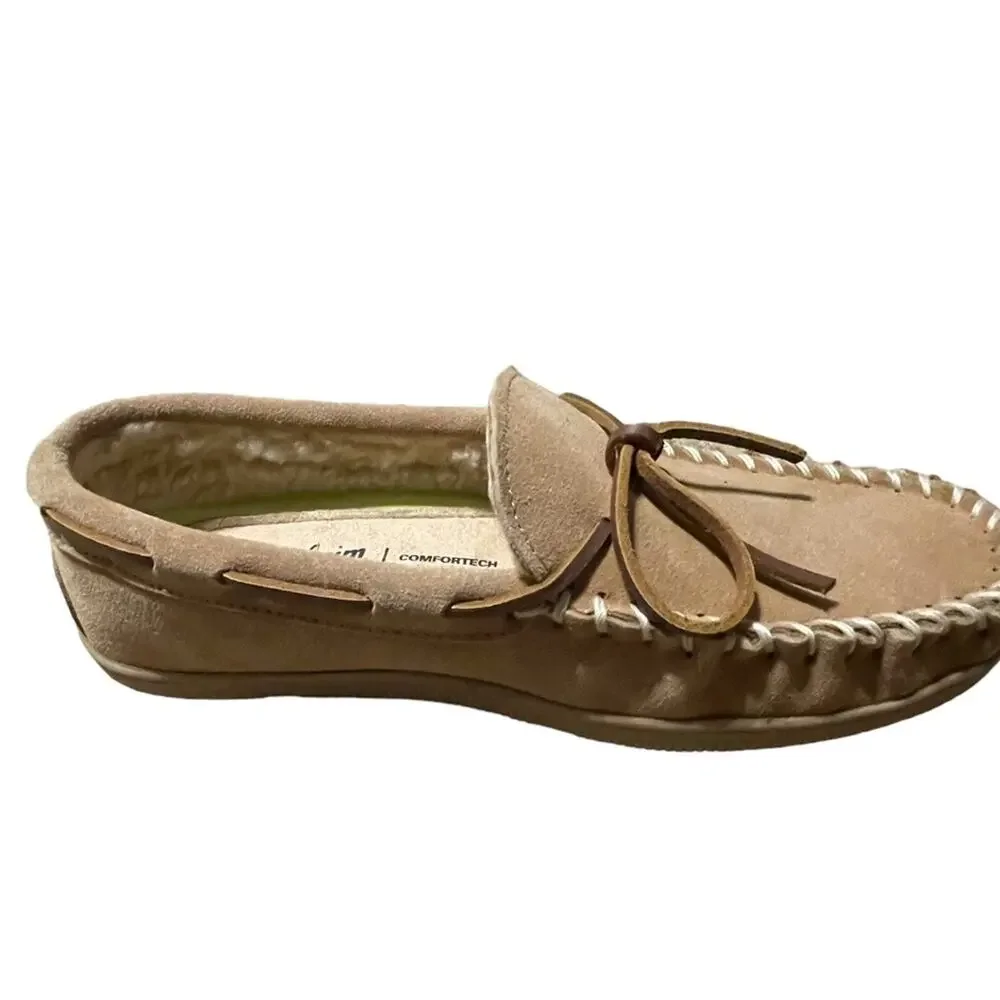 Florsheim Unisex Sz 8 Homestead Comfortech Ortholite Suede Moccasin Slippers NEW